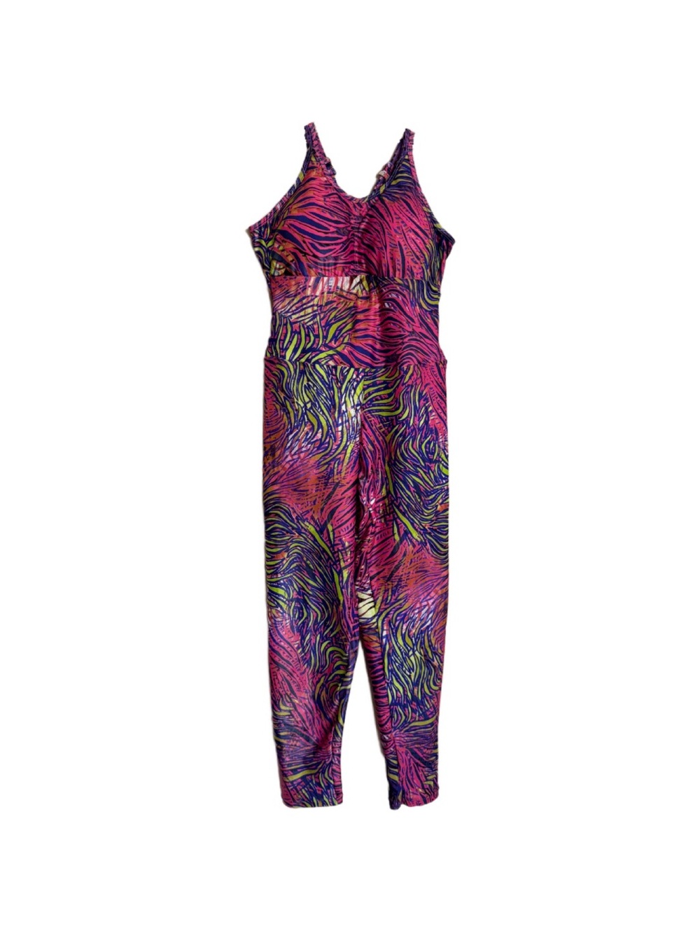 NEW SAPHIRA Ladies Sz M Elastic Colorful Brazilian Jumpsuit Unitard Bodysuit NWT